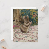 ネズミが針を通す(ビアトリックス・ポッター) カード (正面/裏面インサイチュ)