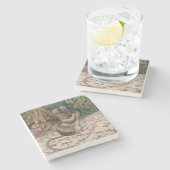 ネズミが針を通す(ビアトリックス・ポッター) ストーンコースター (横)