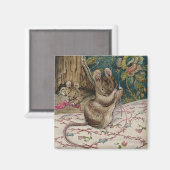 ネズミが針を通す(ビアトリックス・ポッター) マグネット (正面/裏面)