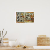 ネズミたちが猫を埋めロシアのる18世紀後半 ポスター (キッチン)