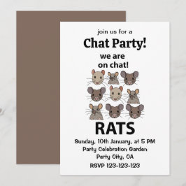 ネズミたちよ 私たちはチャットしてるの 面白いねズミたちよ 招待状