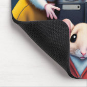 ネズミでポーズを取る マウスパッド (コーナー)
