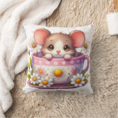 ネズミとティーカップ クッション (ブランケット)