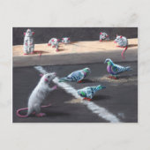 ネズミとハトのはがき ポストカード (正面)