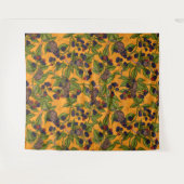 ネズミとブラックベリーのオレンジタペストリー タペストリー (正面(横))