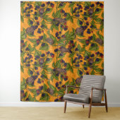 ネズミとブラックベリーのオレンジタペストリー タペストリー (インサイチュ)