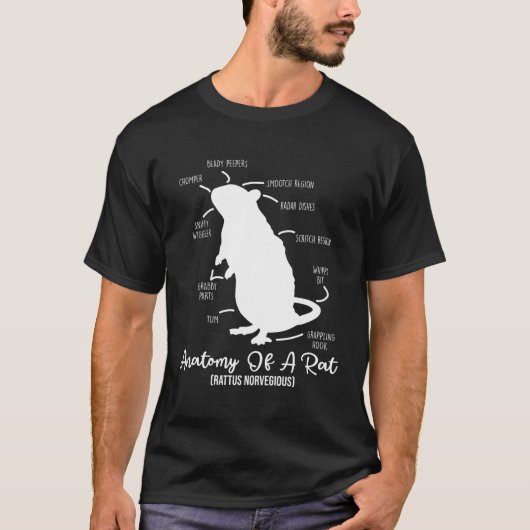 ネズミとペットのネズミ飼い主のためのネズミの解剖学 Tシャツ (正面)