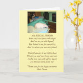 ネズミとペット悔やみや弔慰オリジナル詩カード カード (黄色い花)