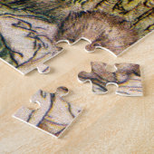 ネズミとモグラがピクニックをする – Arthur Rackham ジグソーパズル (側面)