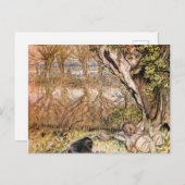 ネズミとモグラがピクニックをする – Arthur Rackham ポストカード (正面/裏面)