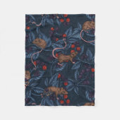 ネズミと海軍のブラックベリー フリースブランケット (正面)