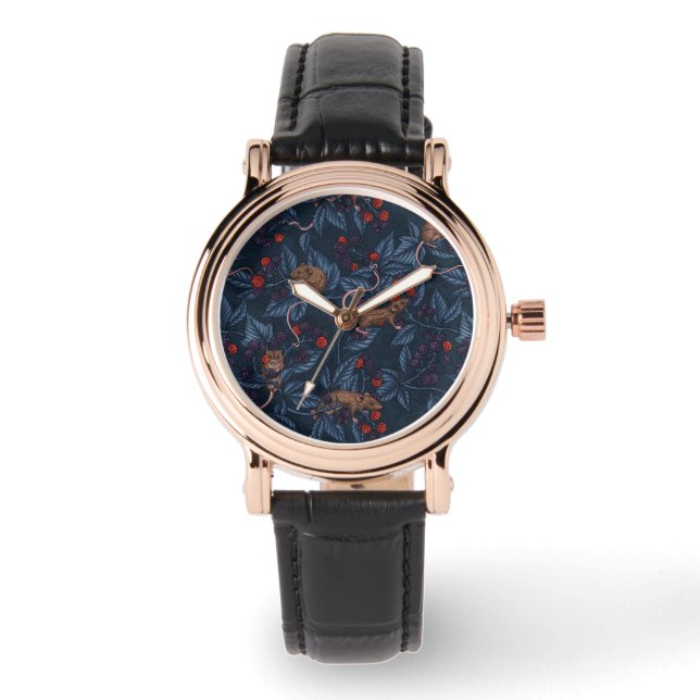 ネズミと海軍のブラックベリー 腕時計 (正面)