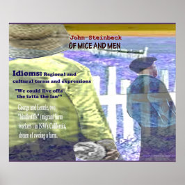 ネズミと男性の熟語 ポスター