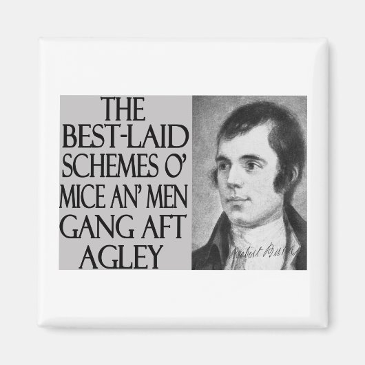 ネズミと男性 マグネット (正面)