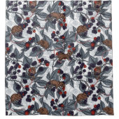 ネズミと白い黒い果実 シャワーカーテン (正面)