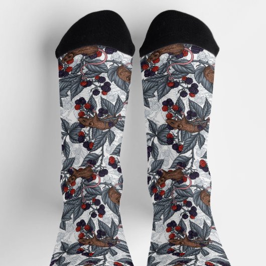 ネズミと白い黒い果実 ソックス (上部)