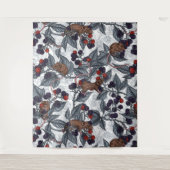 ネズミと白い黒い果実 タペストリー (正面)