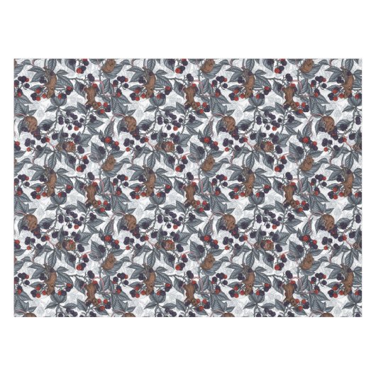ネズミと白い黒い果実 テーブルクロス (正面(横))