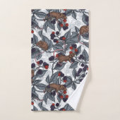 ネズミと白い黒い果実 バスタオルセット (ハンドタオル)