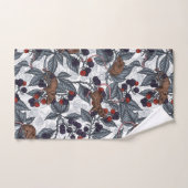 ネズミと白い黒い果実 バスタオルセット (ハンドタオル)