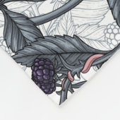 ネズミと白い黒い果実 フリースブランケット (角)