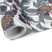 ネズミと白い黒い果実 ラッピングペーパー (ロールコーナー)