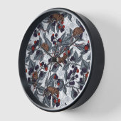 ネズミと白い黒い果実 壁時計 (傾斜)