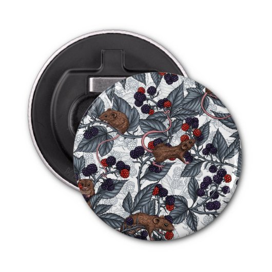 ネズミと白い黒い果実 栓抜き (正面)