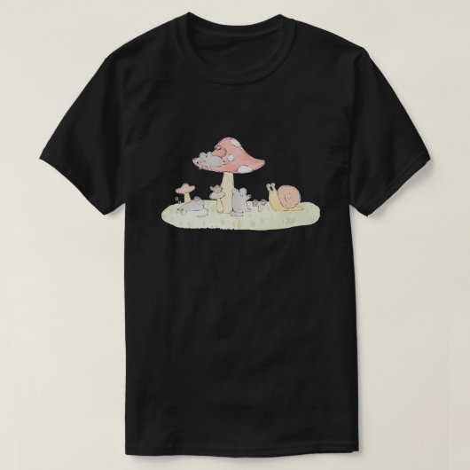 ネズミと茶 Tシャツ (デザイン正面)