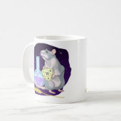 ネズミと魔法。星空。D20 コーヒーマグカップ (正面左)