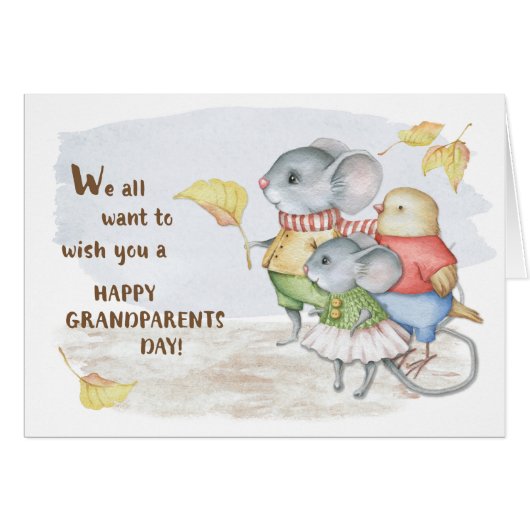 ネズミと鳥の祖父母の日からグループ (正面横)