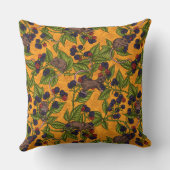 ネズミと黄色のブラックベリー クッション (裏面)