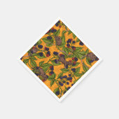 ネズミと黄色のブラックベリー スタンダードカクテルナプキン (角)