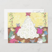 ネズミのまわりにのクリスマスツリー シーズンポストカード (正面/裏面)