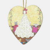 ネズミのまわりにのクリスマスツリー セラミックオーナメント (左)