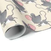 ネズミのように静かかわいい動物のパターン ラッピングペーパー (ロールコーナー)