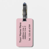 ネズミのように静かかわいい水玉模様 パーソナライズされた ラゲッジタグ (裏面縦)