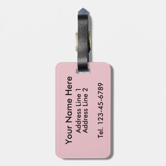 ネズミのように静かかわいい水玉模様 パーソナライズされた ラゲッジタグ (裏面縦)