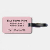 ネズミのように静かかわいい水玉模様 パーソナライズされた ラゲッジタグ (裏面横)