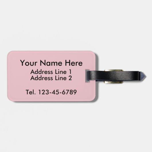 ネズミのように静かかわいい水玉模様 パーソナライズされた ラゲッジタグ (裏面横)