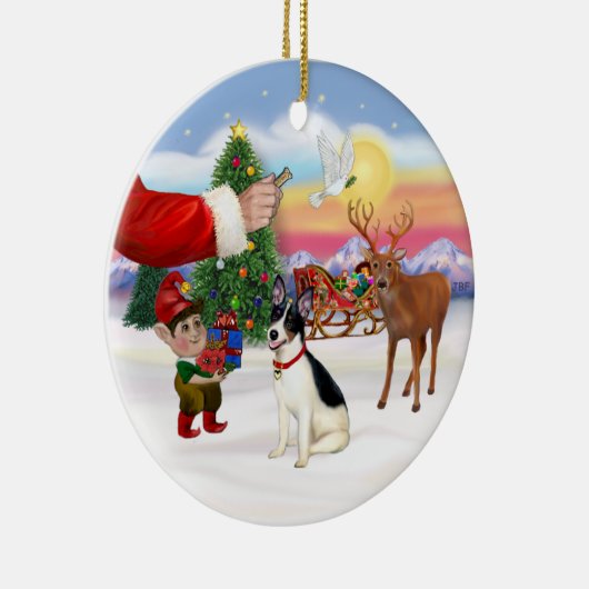 ネズミのテリアを治療する セラミックオーナメント (右)