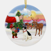 ネズミのテリアを治療する セラミックオーナメント (正面)