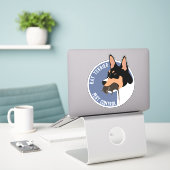 ネズミのテリア害虫駆除シール シール (デスク上のノートパソコン)