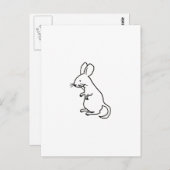 ネズミのネズミのインクラインスケッチアートデザインロゴ ポストカード (正面/裏面)