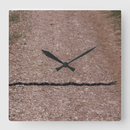 ネズミのヘビ時計 スクエア壁時計