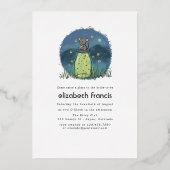 ネズミのホタルのメイソンの瓶シャワー 箔招待状 (裏面)