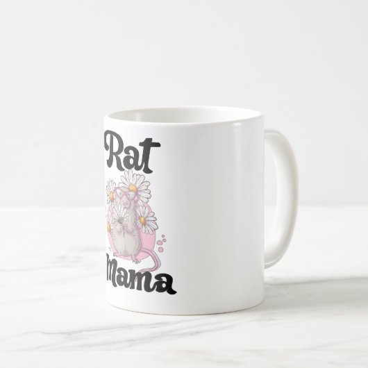 ネズミのママが贈り物ラットの飼い主ラット愛玩ラットマム コーヒーマグカップ (正面右)