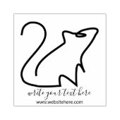 ネズミのラインアート 簡単なマウス ラバースタンプ (インプリント)