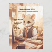 ネズミのレース引退パーティー 招待状 (正面/裏面)