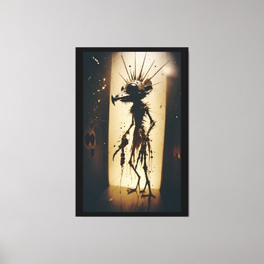 ネズミの巡視による日々の恐怖の生存 キャンバスプリント (正面)